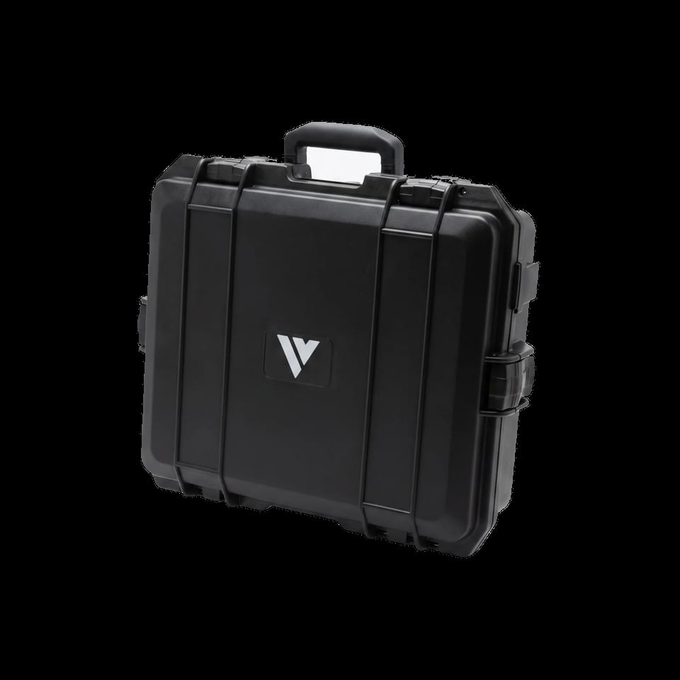 Closed waterproof travel case for the Veritas 45-Hour Battery